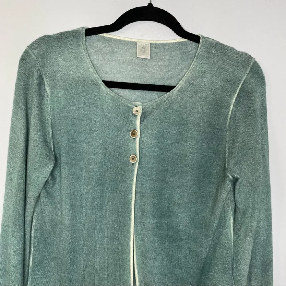 Eleventy Platinum Cashmere Cardigan Sweater Womens - Picture 2 of 12